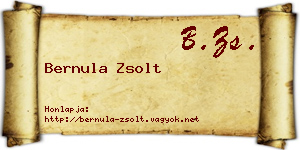 Bernula Zsolt névjegykártya